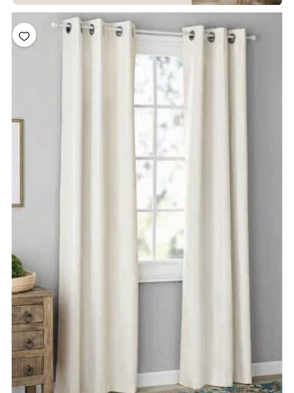 Cream Grommet-Top Window Curtains - Brand (set of 2)